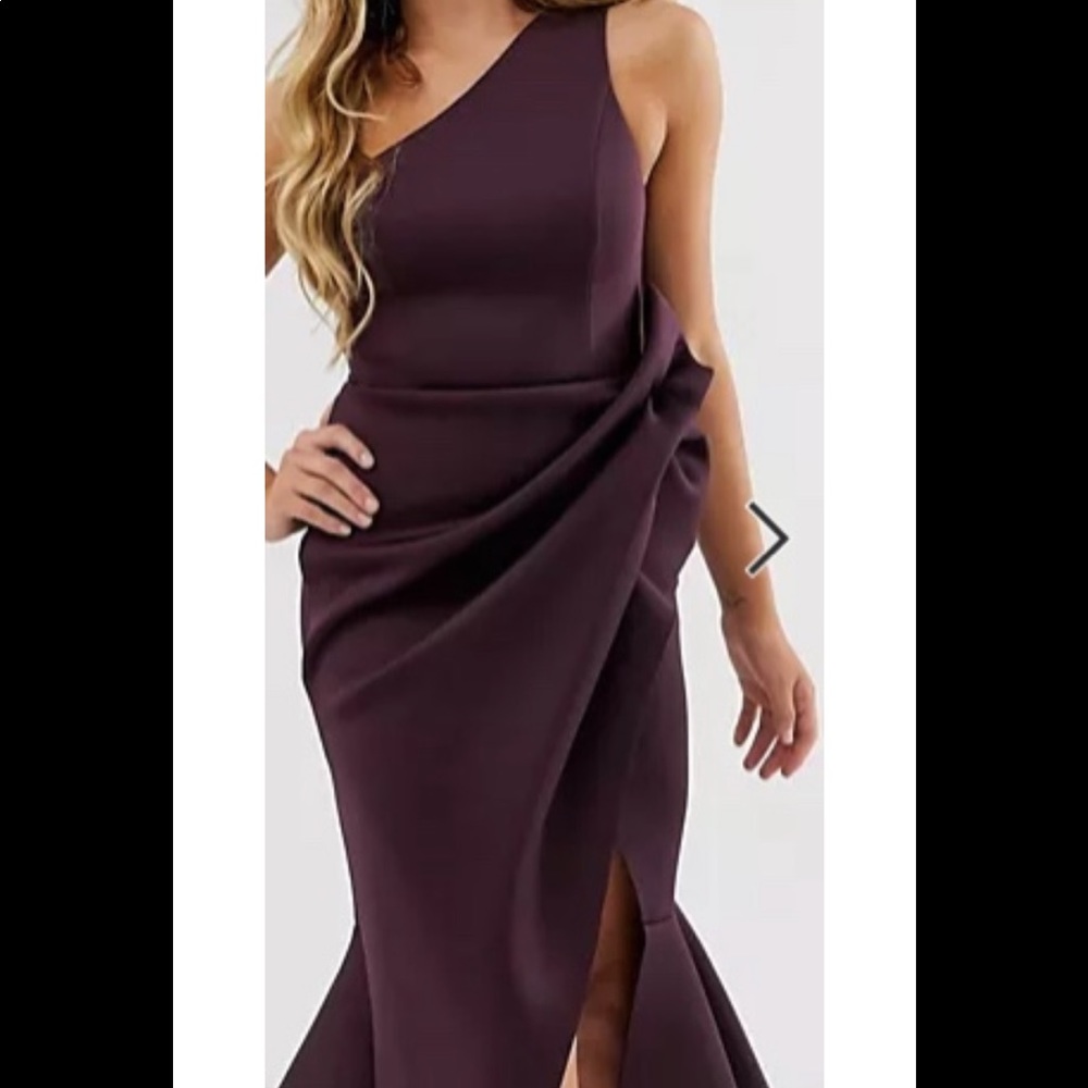 ASOS one shoulder tuck Midi Dress, Size 6